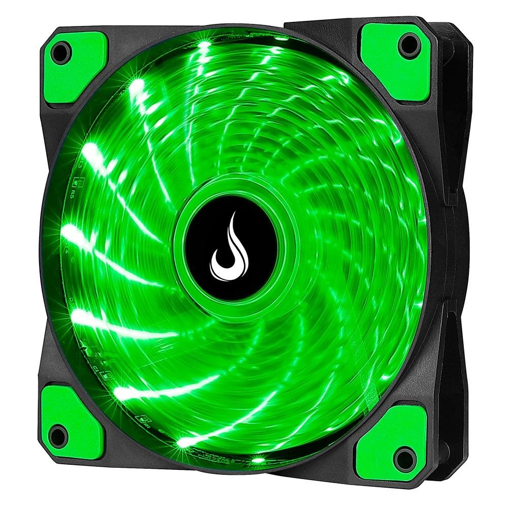 Ventoinha Rise Mode Wind W1, 120mm, LED Verde, Preto - RM-WN-01-BG Ventoinha Rise Mode Wind W1, 120mm, LED Verde, Preto - RM-WN-01-BG