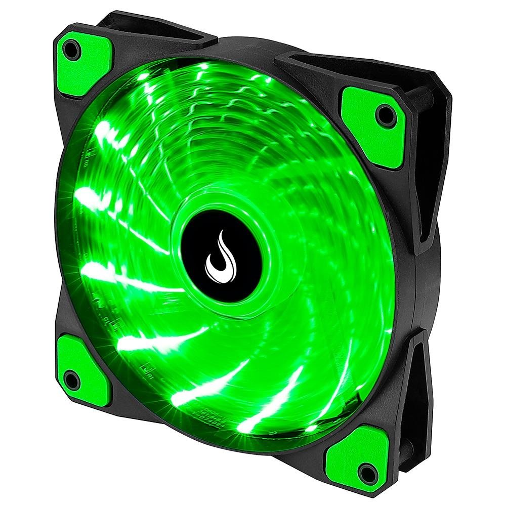 Ventoinha Rise Mode Wind W1, 120mm, LED Verde, Preto - RM-WN-01-BG Ventoinha Rise Mode Wind W1, 120mm, LED Verde, Preto - RM-WN-01-BG
