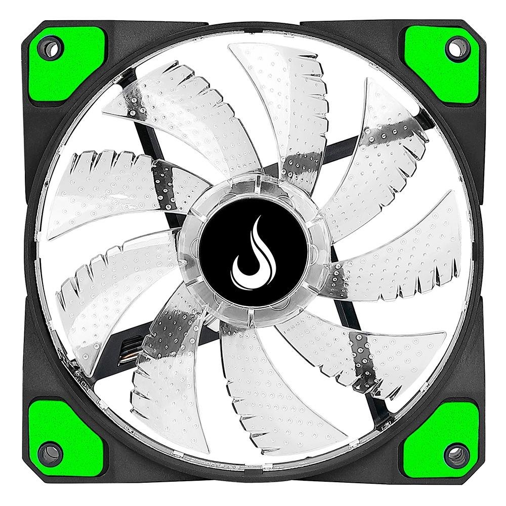 Ventoinha Rise Mode Wind W1, 120mm, LED Verde, Preto - RM-WN-01-BG Ventoinha Rise Mode Wind W1, 120mm, LED Verde, Preto - RM-WN-01-BG