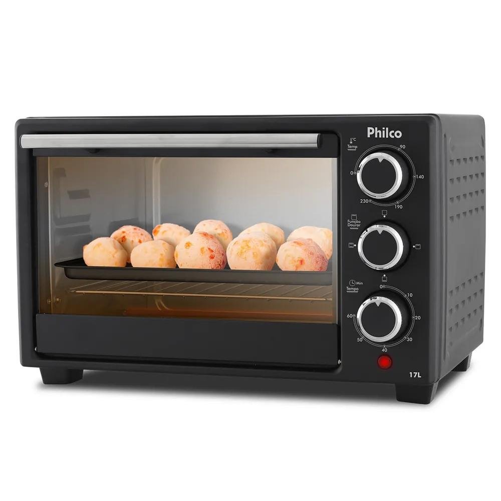 Forno Elétrico Philco PFE17P, 17 Litros, 110V, Preto - 56101088 Forno Elétrico Philco PFE17P, 17 Litros, 110V, Preto - 56101088