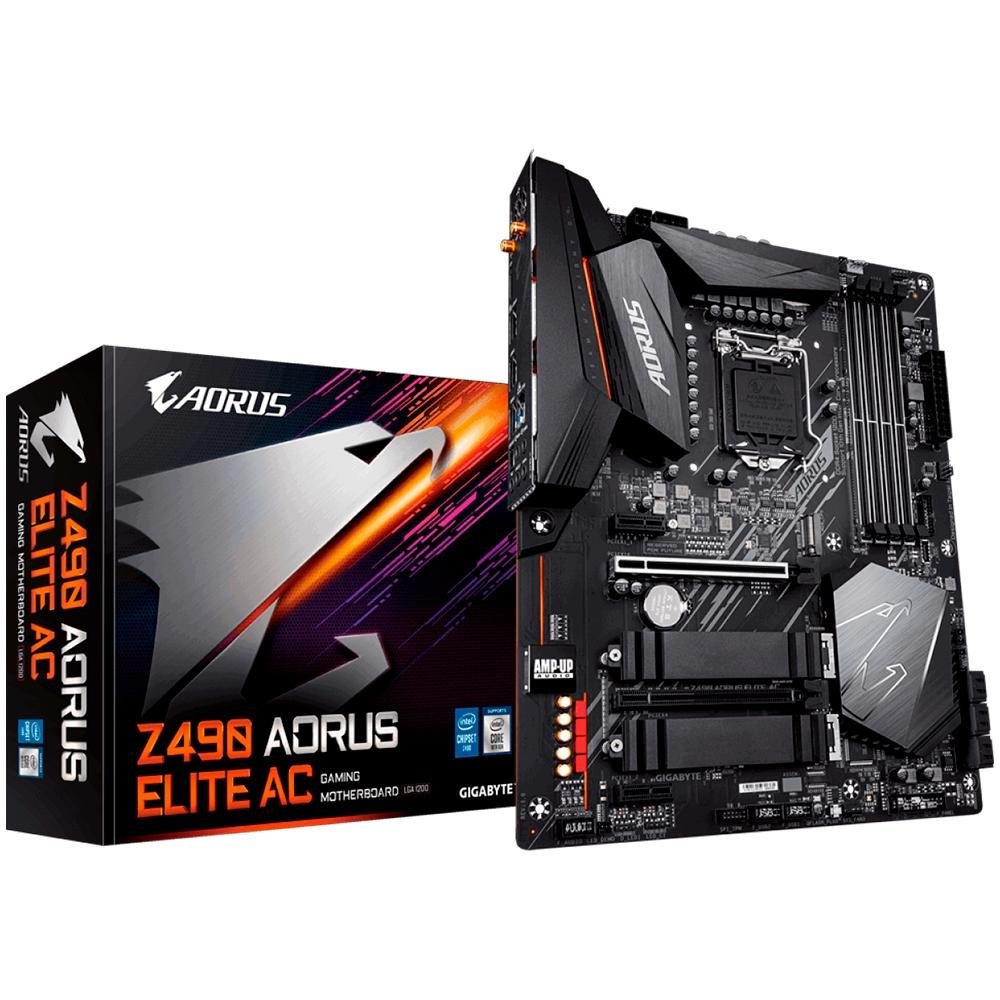 Placa Mãe Gigabyte Aorus Z490 Aorus Elite AC, Intel LGA 1200, ATX