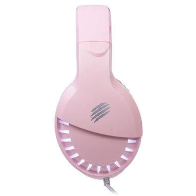 Headset Gamer OEX Game Pink Fox, LED, 7.1 Virtual Surround