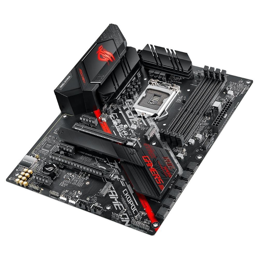 Placa-Mãe ASUS ROG Strix B460-H Gaming, Intel LGA 1200, ATX, DDR4, Preto - ROG STRIX B460-H GAMING Placa-Mãe ASUS ROG Strix B460-H Gaming, Intel LGA 1200, ATX, DDR4, Preto - ROG STRIX B460-H GAMING