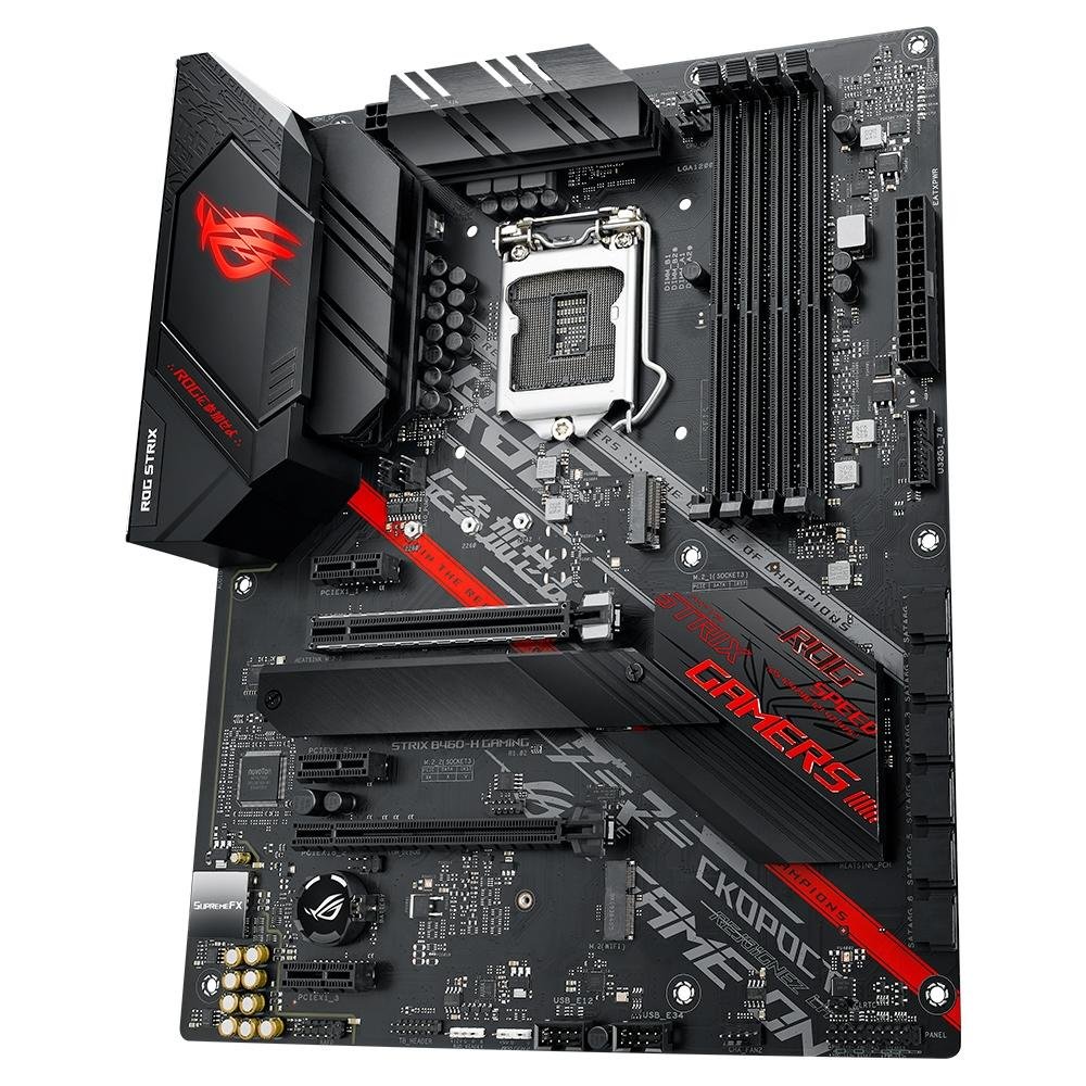 Placa-Mãe ASUS ROG Strix B460-H Gaming, Intel LGA 1200, ATX, DDR4, Preto - ROG STRIX B460-H GAMING Placa-Mãe ASUS ROG Strix B460-H Gaming, Intel LGA 1200, ATX, DDR4, Preto - ROG STRIX B460-H GAMING