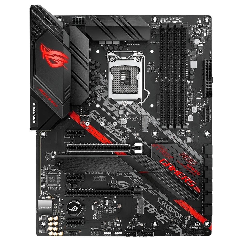 Placa-Mãe ASUS ROG Strix B460-H Gaming, Intel LGA 1200, ATX, DDR4, Preto - ROG STRIX B460-H GAMING Placa-Mãe ASUS ROG Strix B460-H Gaming, Intel LGA 1200, ATX, DDR4, Preto - ROG STRIX B460-H GAMING