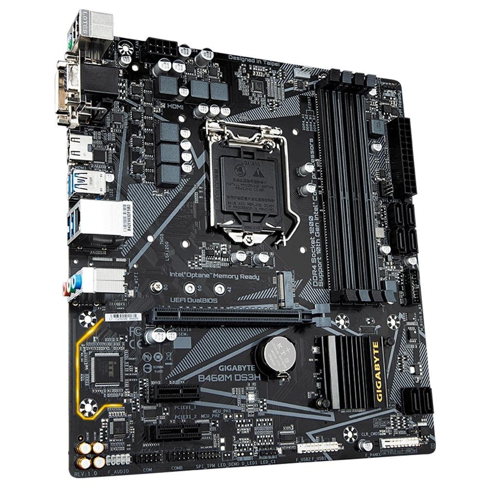 Placa Mãe Gigabyte B460M DS3H, Intel LGA 1200, mATX, DDR4 | KaBuM!