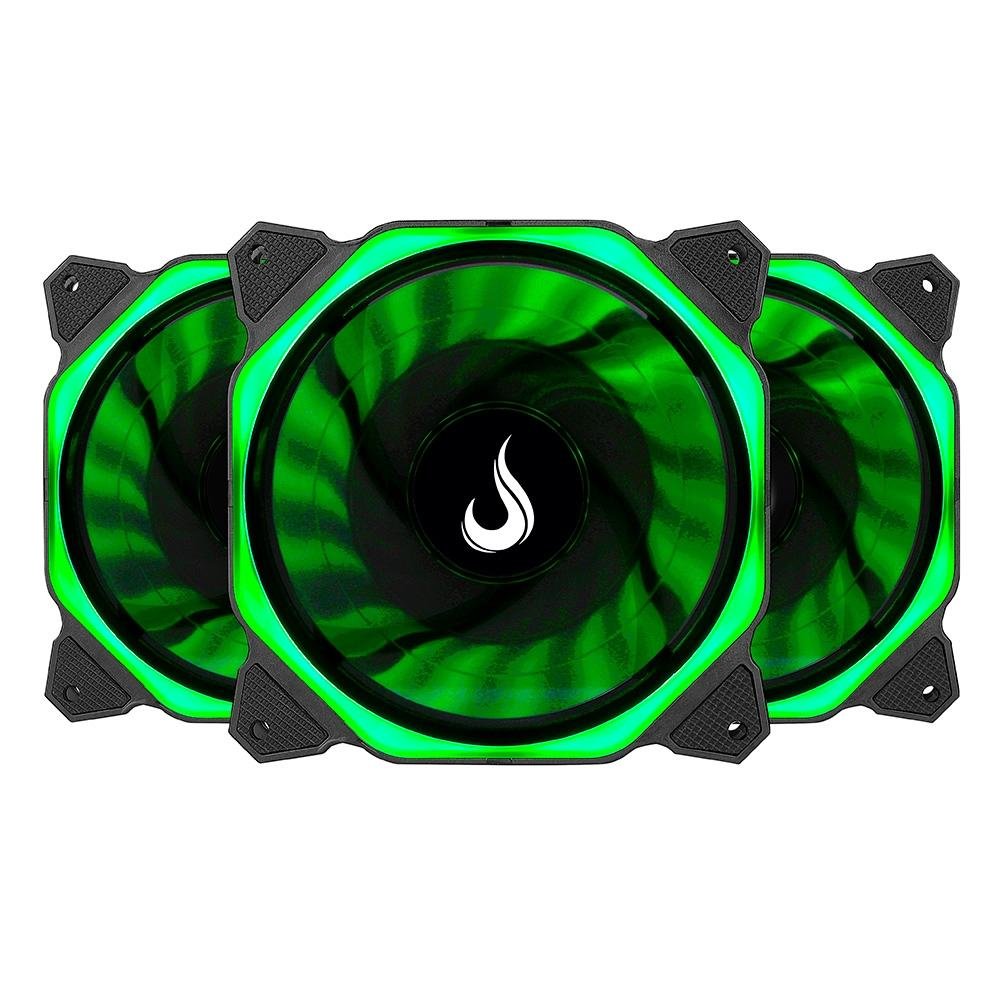 Kit Com 3 Ventoinhas Rise Mode Aura, 120mm, RGB, Preto - RM-AU-02-RGB Kit Com 3 Ventoinhas Rise Mode Aura, 120mm, RGB, Preto - RM-AU-02-RGB