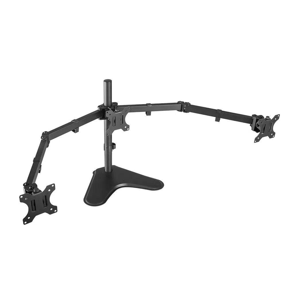 Suporte Triplo de Mesa para Monitores ELG, Giratório, Articulado - T1236N