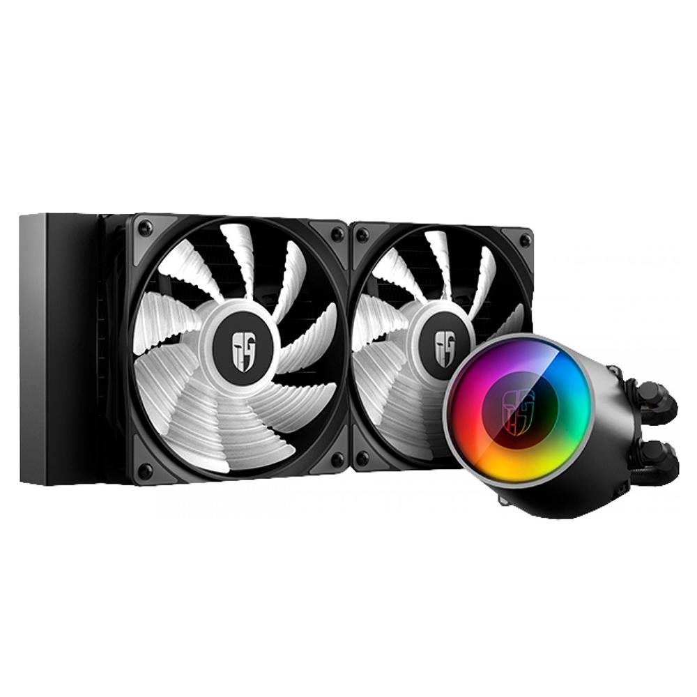 Water Cooler DeepCool Castle V2, RGB, 240mm, AMD/Intel, Preto - DP-GS-H12AR-CSL240V2