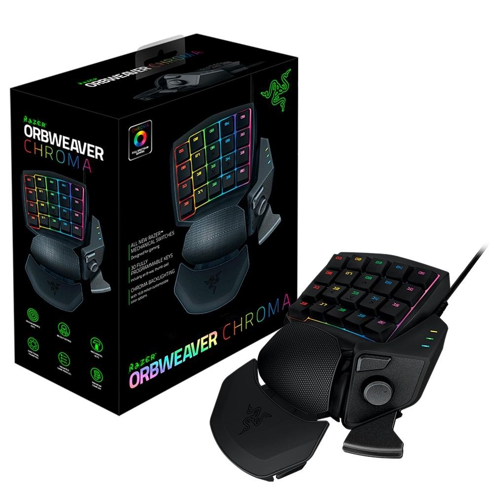 Teclado Mecânico Gamer Razer Orbweaver Stealth, Chroma, Razer