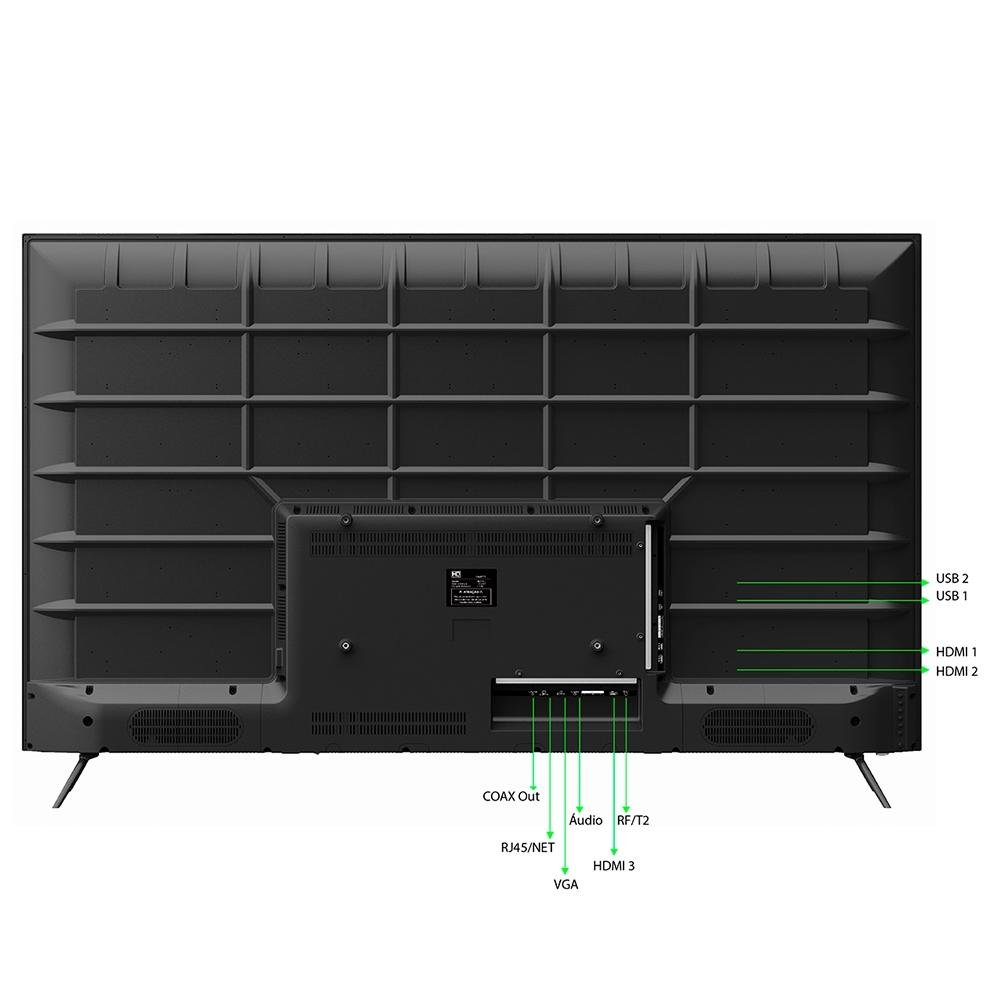 Smart TV HQ 55 Polegadas LED UHD 4K, 3 HDMI, 2 USB, Wi-Fi, Conversor ...