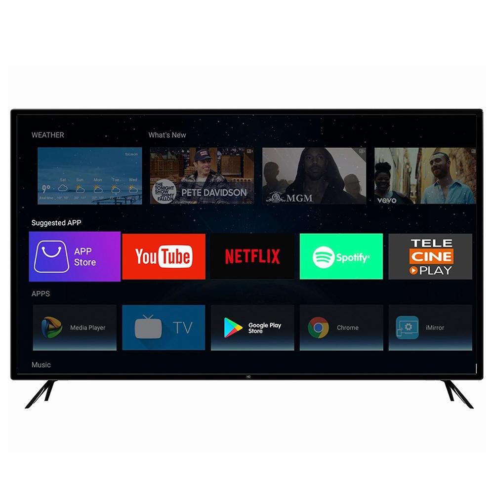 Smart TV HQ 55 Polegadas LED UHD 4K, 3 HDMI, 2 USB, Wi-Fi, Conversor Digital - HQSTV55NY Smart TV HQ 55 Polegadas LED UHD 4K, 3 HDMI, 2 USB, Wi-Fi, Conversor Digital - HQSTV55NY