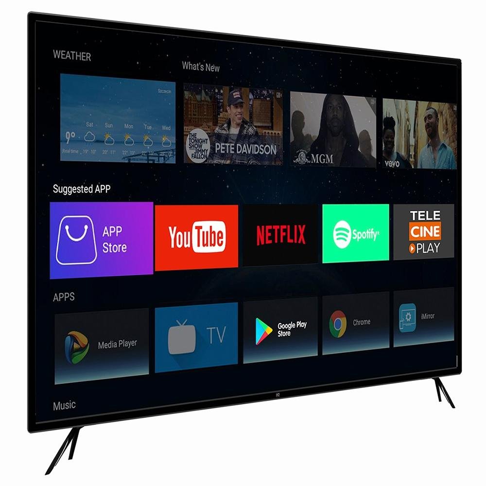 Smart TV HQ 55 Polegadas LED UHD 4K, 3 HDMI, 2 USB, Wi-Fi, Conversor Digital - HQSTV55NY Smart TV HQ 55 Polegadas LED UHD 4K, 3 HDMI, 2 USB, Wi-Fi, Conversor Digital - HQSTV55NY