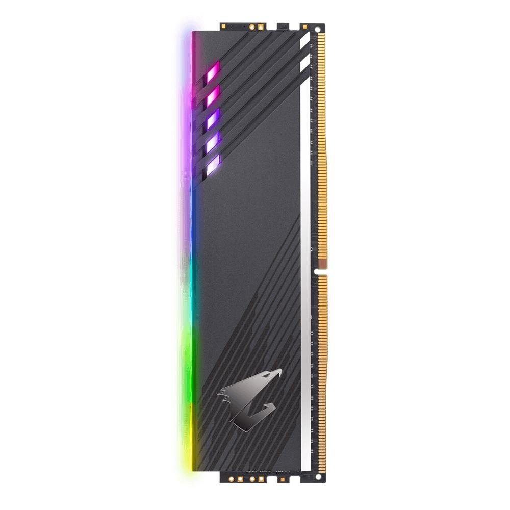 Memória Aorus RGB, 16GB (2x8GB), 3200MHz, DDR4, CL16 (com módulo de demonstração) - GP-ARS16G32D Memória Aorus RGB, 16GB (2x8GB), 3200MHz, DDR4, CL16 (com módulo de demonstração) - GP-ARS16G32D