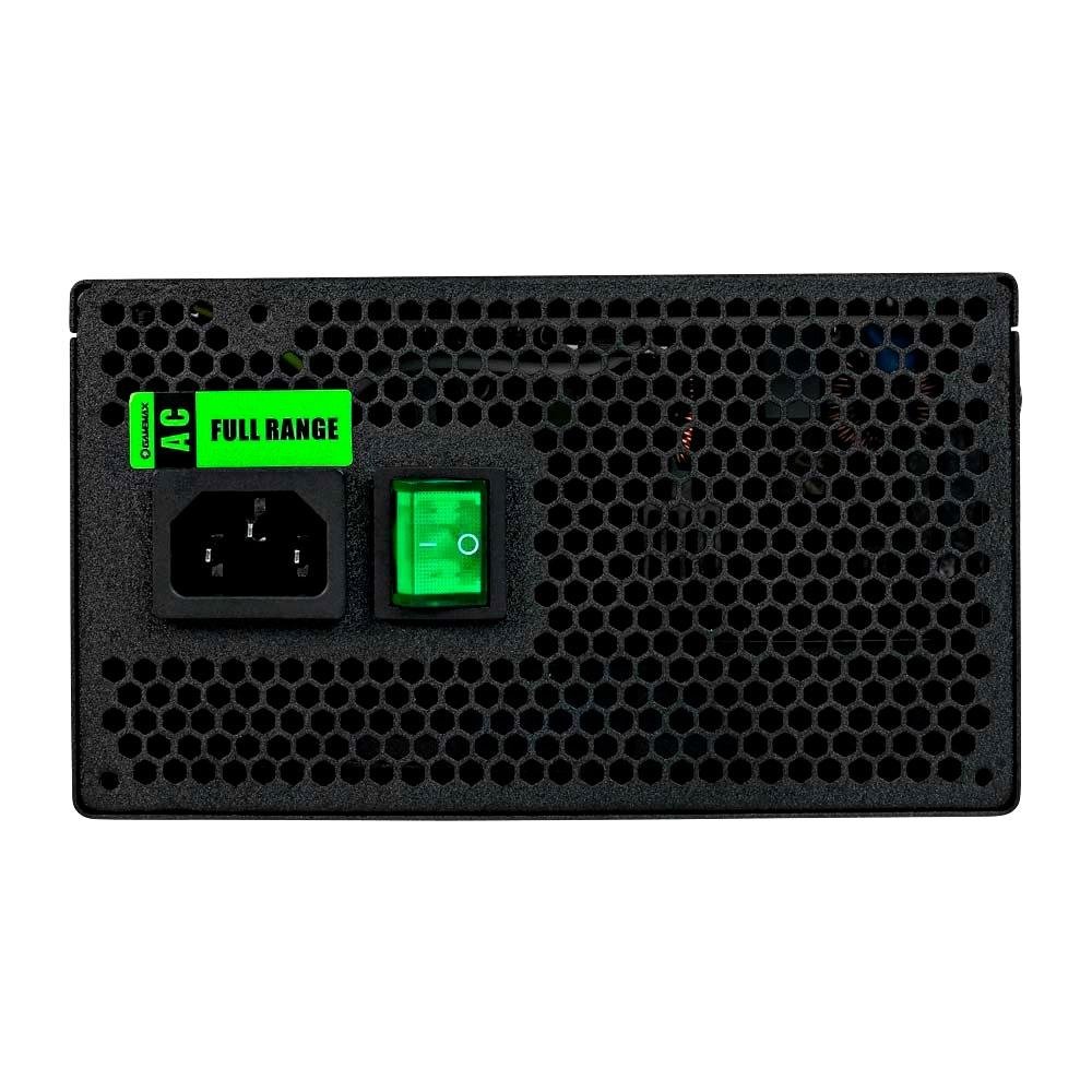 Fonte Gamemax, 550W, 80 Plus Bronze, PFC Ativo, Com Cabo, Preto - GM550 Fonte Gamemax, 550W, 80 Plus Bronze, PFC Ativo, Com Cabo, Preto - GM550