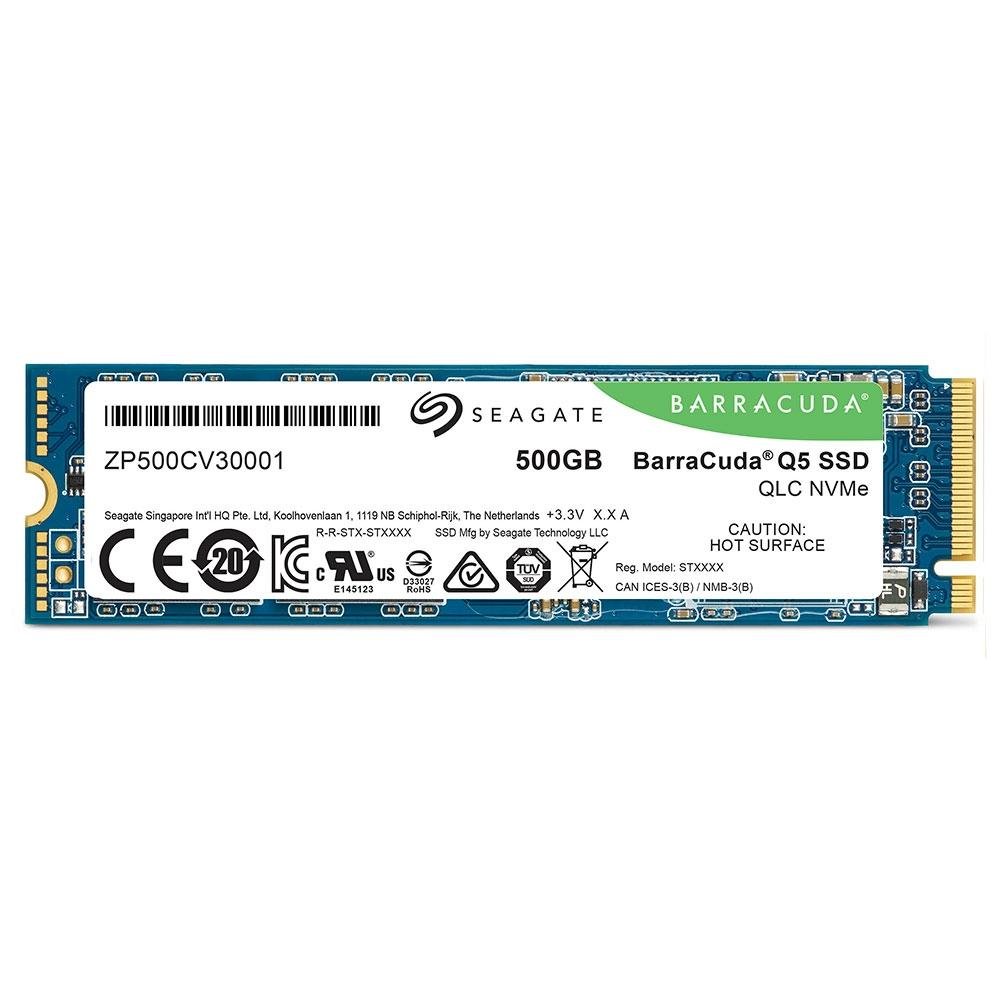 ☆SSD高騰中！レア BarraCuda 120 500GB/ USED 美品 SSD 500 GB Seagate Barracuda Q5, M.2, PCIe G3 x4, Leitura: 2300MB