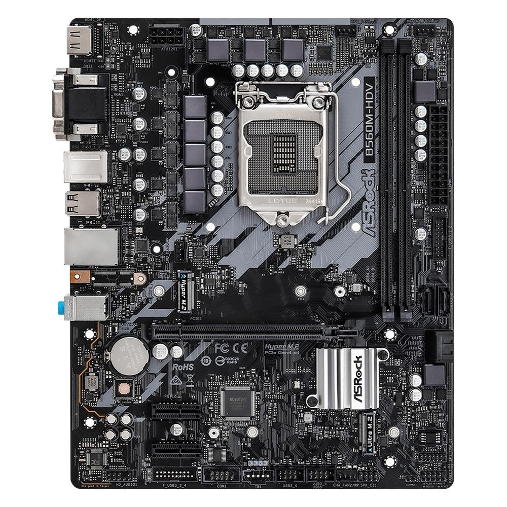 Placa Mãe ASRock B560M-HDV, Intel LGA1200 | KaBuM!