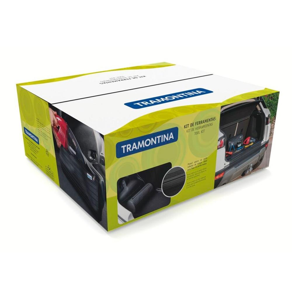 Kit de Ferramentas para Carro Tramontina com Aspirador de Pó, Compressor de Ar e Cabo para Transmissão de Carga - 43411901 Kit de Ferramentas para Carro Tramontina com Aspirador de Pó, Compressor de Ar e Cabo para Transmissão de Carga - 43411901