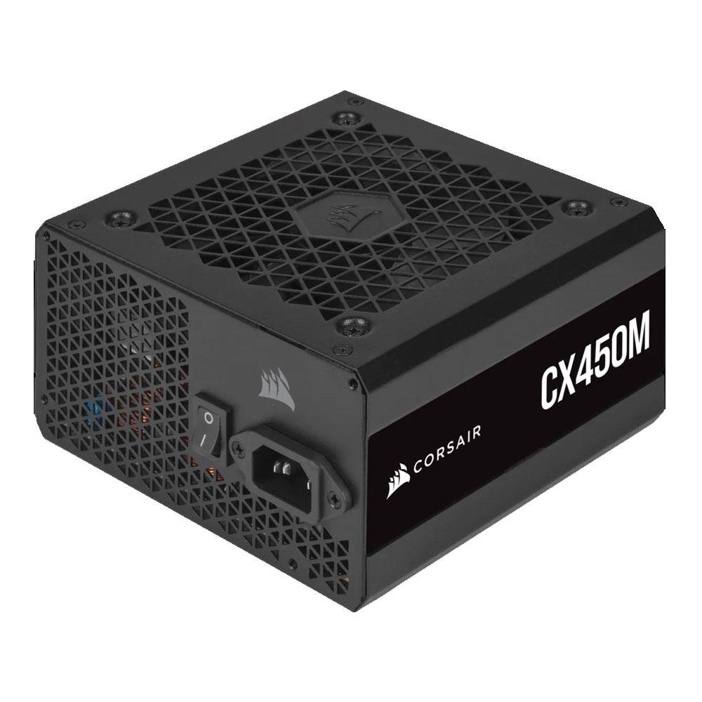 Fonte Corsair CX450M, 450W, 80 Plus Bronze, Semi Modular, Preto - CP-9020219-BR Fonte Corsair CX450M, 450W, 80 Plus Bronze, Semi Modular, Preto - CP-9020219-BR