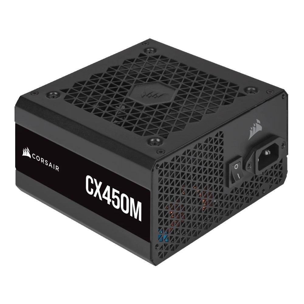 Fonte Corsair CX450M, 450W, 80 Plus Bronze, Semi Modular, Preto - CP-9020219-BR Fonte Corsair CX450M, 450W, 80 Plus Bronze, Semi Modular, Preto - CP-9020219-BR