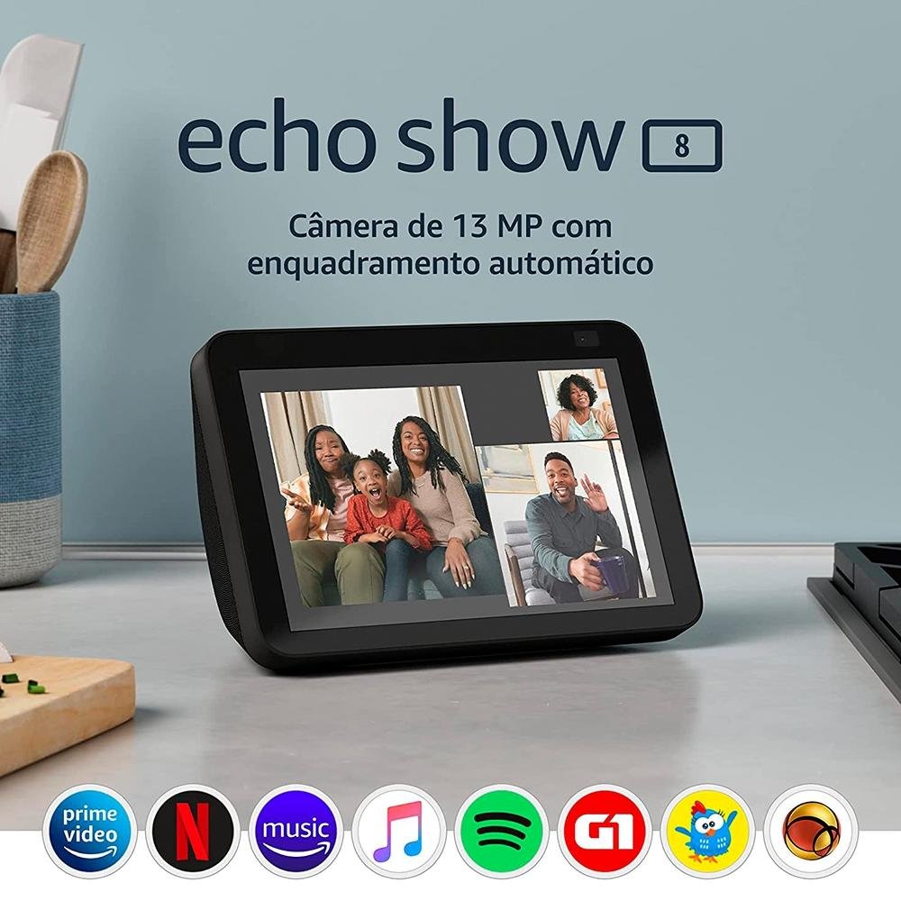 Echo Show 5, 2ª Geração da Amazon, Preto | KaBuM!