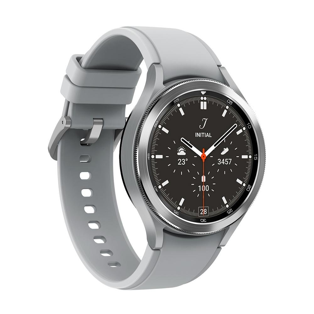Smartwatch Samsung Galaxy Watch 4 Classic, 46mm, Bluetooth, Wifi, Dual-Core, Prata - SM-R890NZSPZTO Smartwatch Samsung Galaxy Watch 4 Classic, 46mm, Bluetooth, Wifi, Dual-Core, Prata - SM-R890NZSPZTO