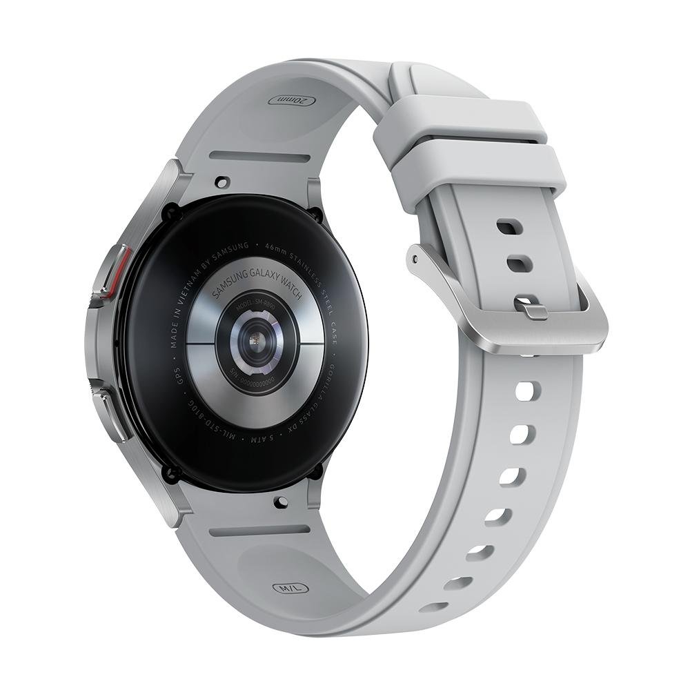 Smartwatch Samsung Galaxy Watch 4 Classic, 46mm, Bluetooth, Wifi, Dual-Core, Prata - SM-R890NZSPZTO Smartwatch Samsung Galaxy Watch 4 Classic, 46mm, Bluetooth, Wifi, Dual-Core, Prata - SM-R890NZSPZTO