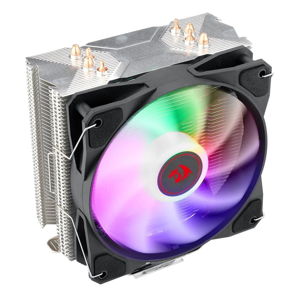 Air Cooler Redragon Tyr, LED Rainbow, AMD/Intel, 120mm, Preto - CC-9104
