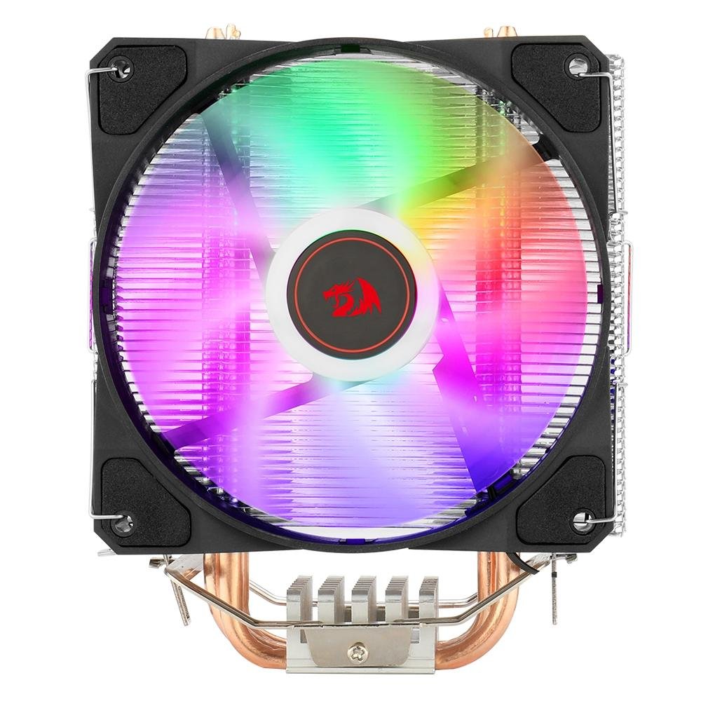 Air Cooler Redragon Tyr, LED Rainbow, AMD/Intel, 120mm, Preto - CC-9104