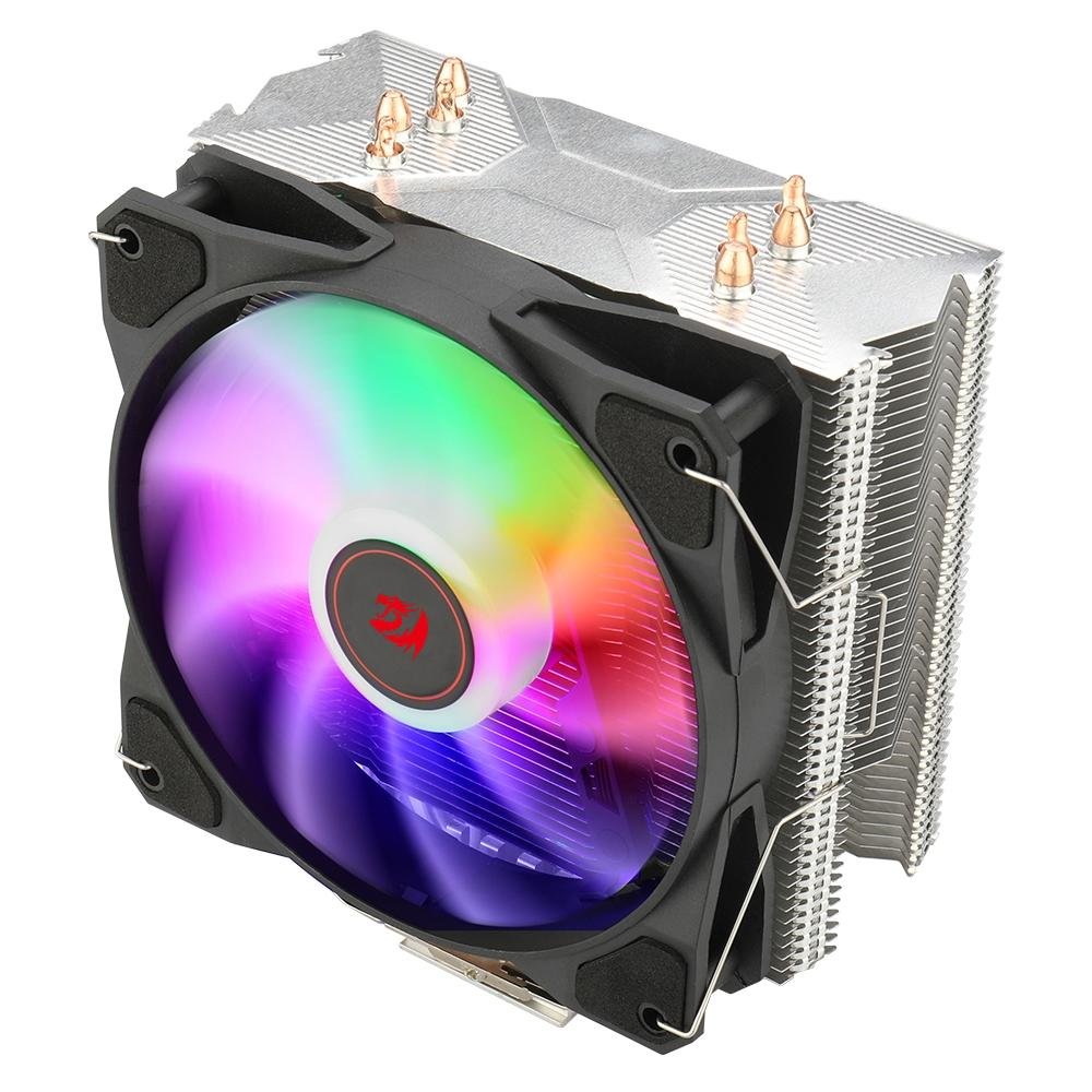 Air Cooler Redragon Tyr, LED Rainbow, AMD/Intel, 120mm, Preto - CC-9104
