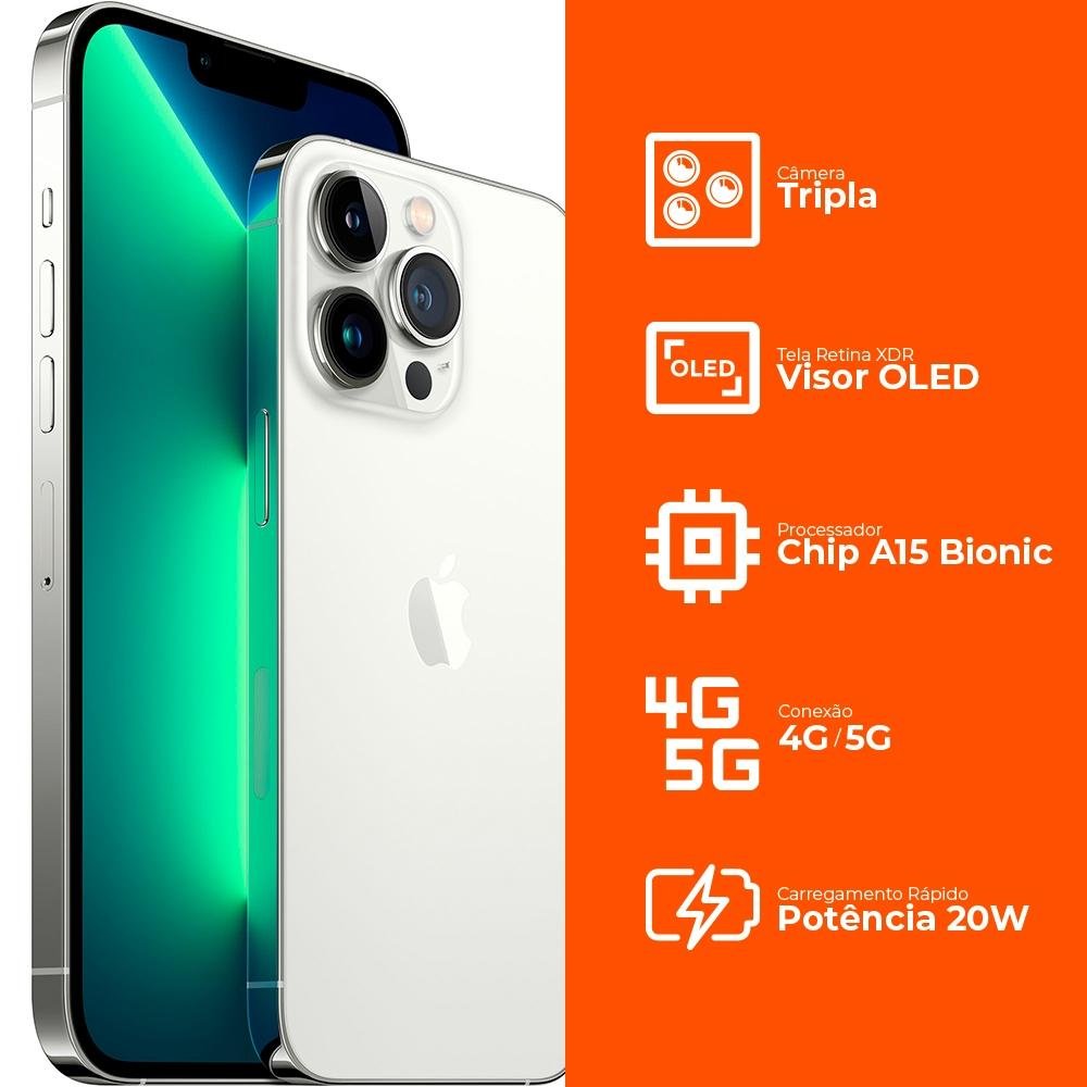 【五十川です】iPhone13Pro Max シルバー　128GB iPhone 13 Pro Max de 128GB, Prateado, 5G | KaBuM!