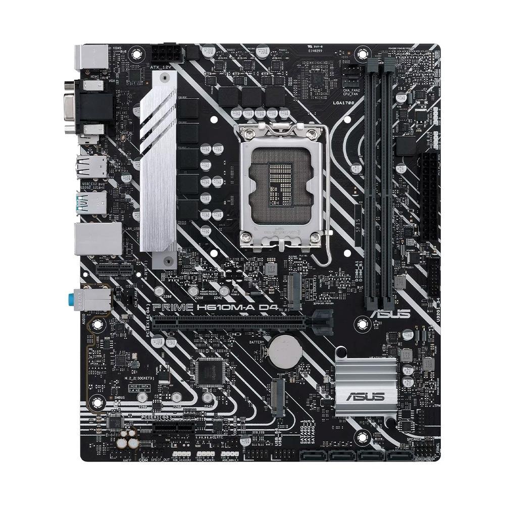 Placa-Mãe ASUS Prime H610M-A D4, LGA 1700 H610, mATX, DDR4, Preto - 90MB19P0-M0EAY0