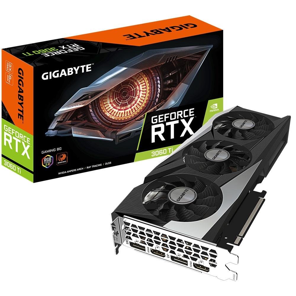 Placa de Vídeo Gigabyte NVIDIA RTX3060 Ti | KaBuM!