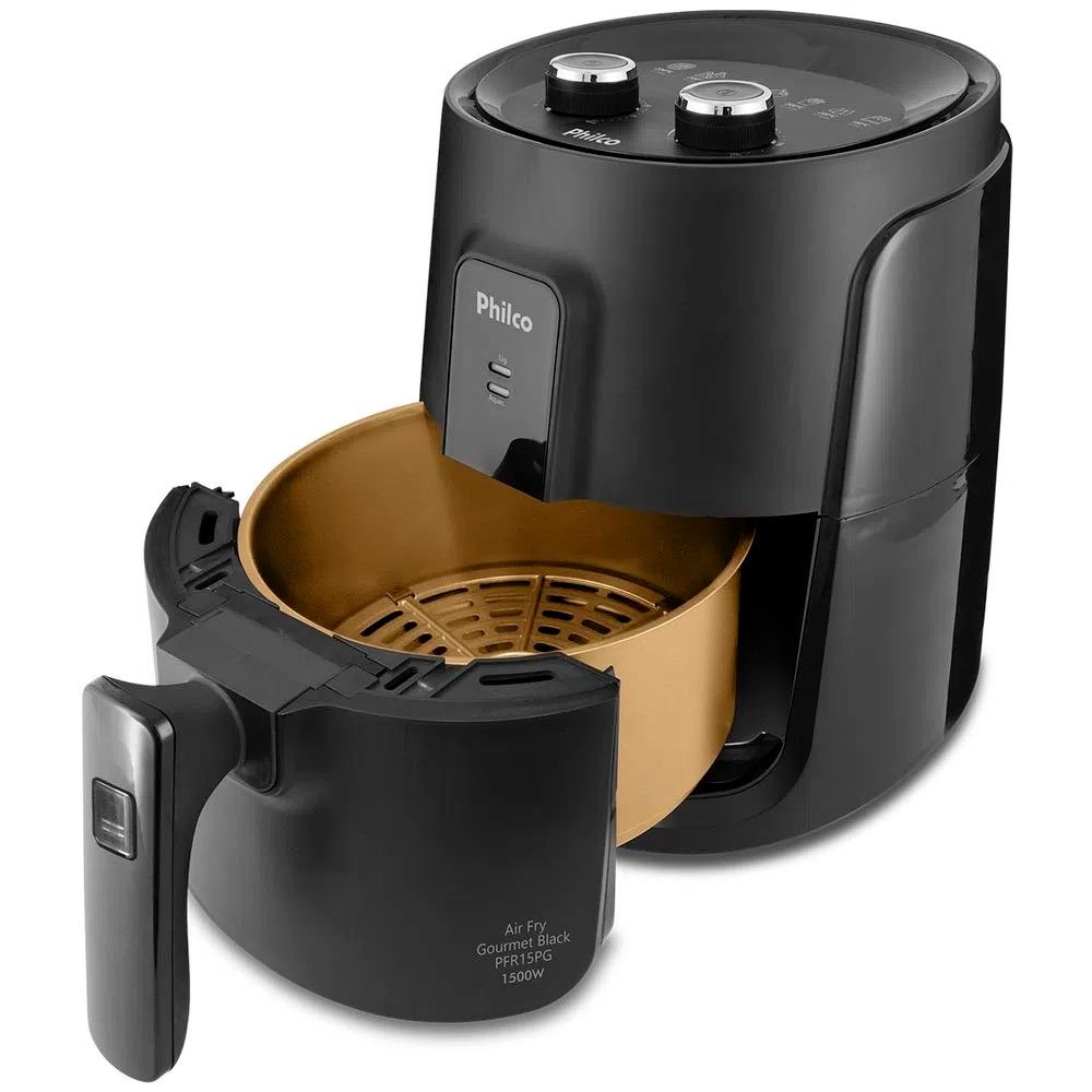 Fritadeira Air Fry Sem Óleo Philco PFR15PG Gourmet, 4L, 1500W, 220V, Preto Fritadeira Air Fry Sem Óleo Philco PFR15PG Gourmet, 4L, 1500W, 220V, Preto