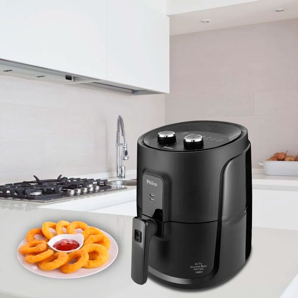 Fritadeira Air Fry Sem Óleo Philco PFR15PG Gourmet, 4L, 1500W, 220V, Preto Fritadeira Air Fry Sem Óleo Philco PFR15PG Gourmet, 4L, 1500W, 220V, Preto
