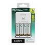 Carregador de Pilhas Sony AA ou AAA com 4 Pilhas AA  2100 mAh Bivolt - BCG34HH4KN