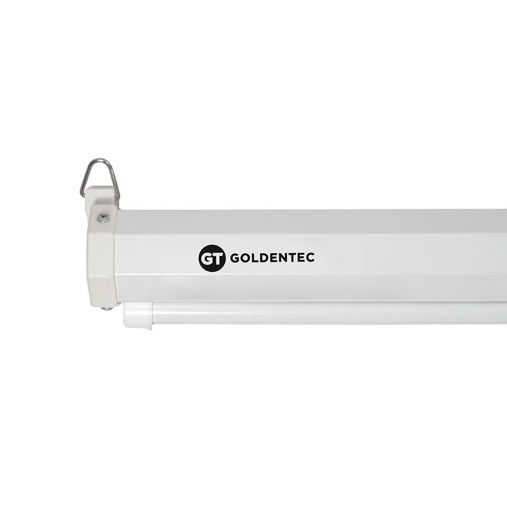 Tela de Projeção Retrátil Goldentec, 200x150cm, Branco - 35192 Tela de Projeção Retrátil Goldentec, 200x150cm, Branco - 35192