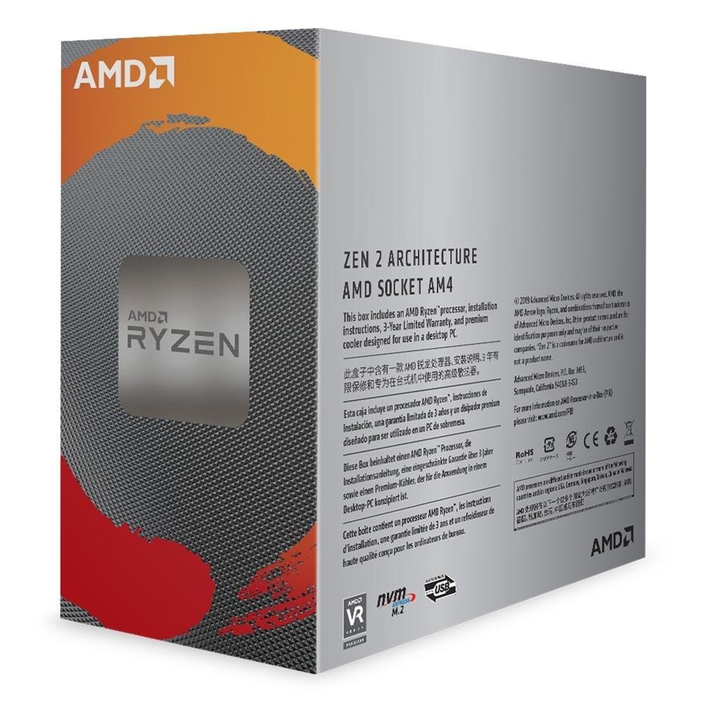 Kit Processador AMD Ryzen 5 3600 Cache 32MB 3.6GHz, Sem