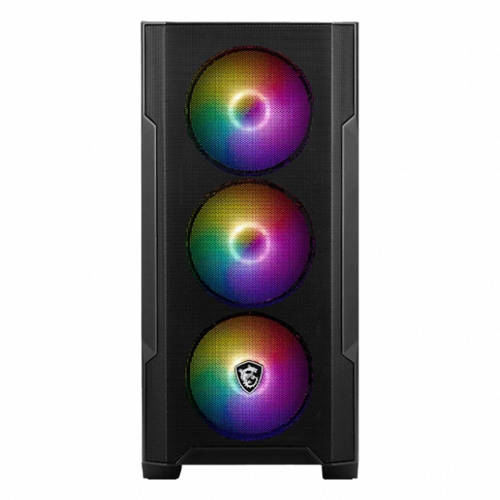 Gabinete Gamer MSI MAG Forge M100A, Mid Tower, Lateral em Acrílico, 4x FANs ARGB, M-ATX, Preto - M100A