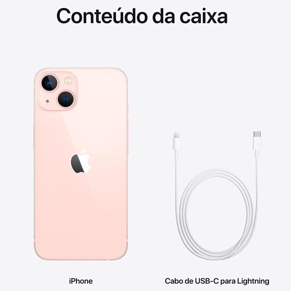 Iphone 13 Apple 256GB Rosa, Tela 6.1