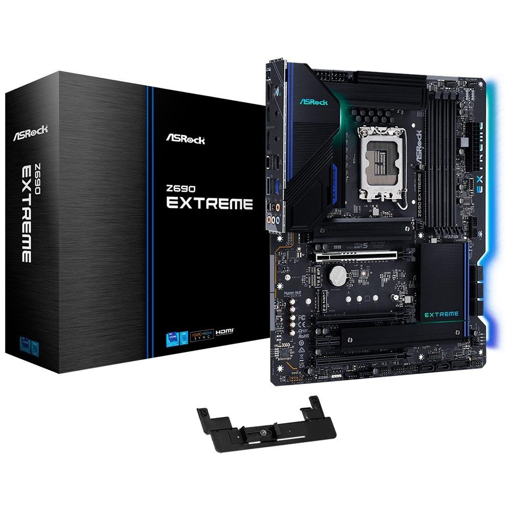 ASRock EXTREME Z690 マザーボード corei912900kf Placa-Mãe ASRock Z690 Extreme, Intel LGA 1700, ATX, DDR4, M.2 NVMe