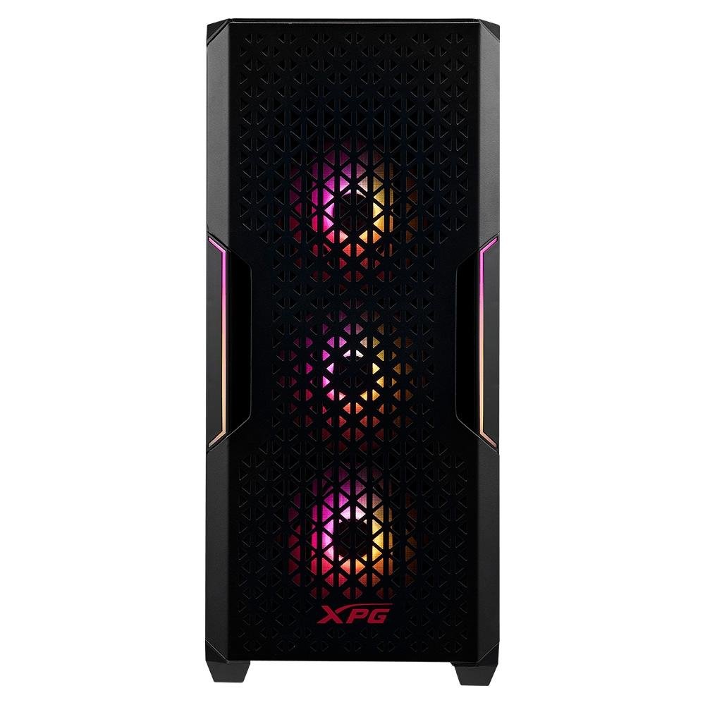 Gabinete Gamer XPG Starker Air, Mid-Tower, LED RGB, ATX, Lateral em Vidro Temperado, 2x Cooler Fan RGB, Preto - STARKERAIR-BKCWW Gabinete Gamer XPG Starker Air, Mid-Tower, LED RGB, ATX, Lateral em Vidro Temperado, 2x Cooler Fan RGB, Preto - STARKERAIR-BKCWW