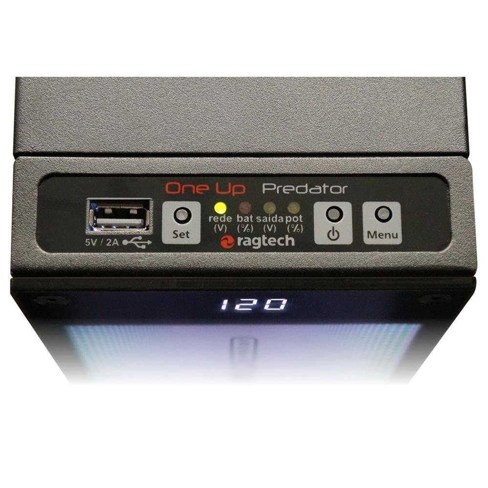 Nobreak Gamer Ragtech One Up Predator Senoidal, 800VA, 560W, RGB, Bateria Interna, Entrada Bivolt - 4570