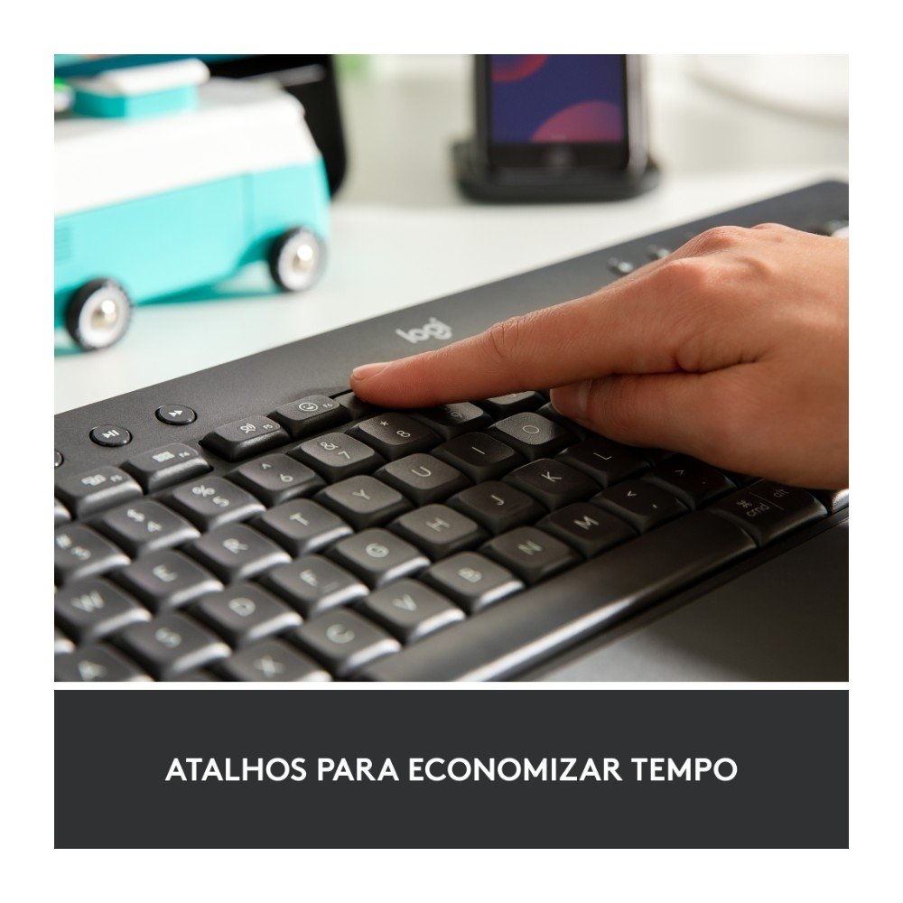 Teclado Sem Fio Logitech Signature K650, Bluetooth, USB, Com Apoio para as Mãos, US, Grafite - 920-010911