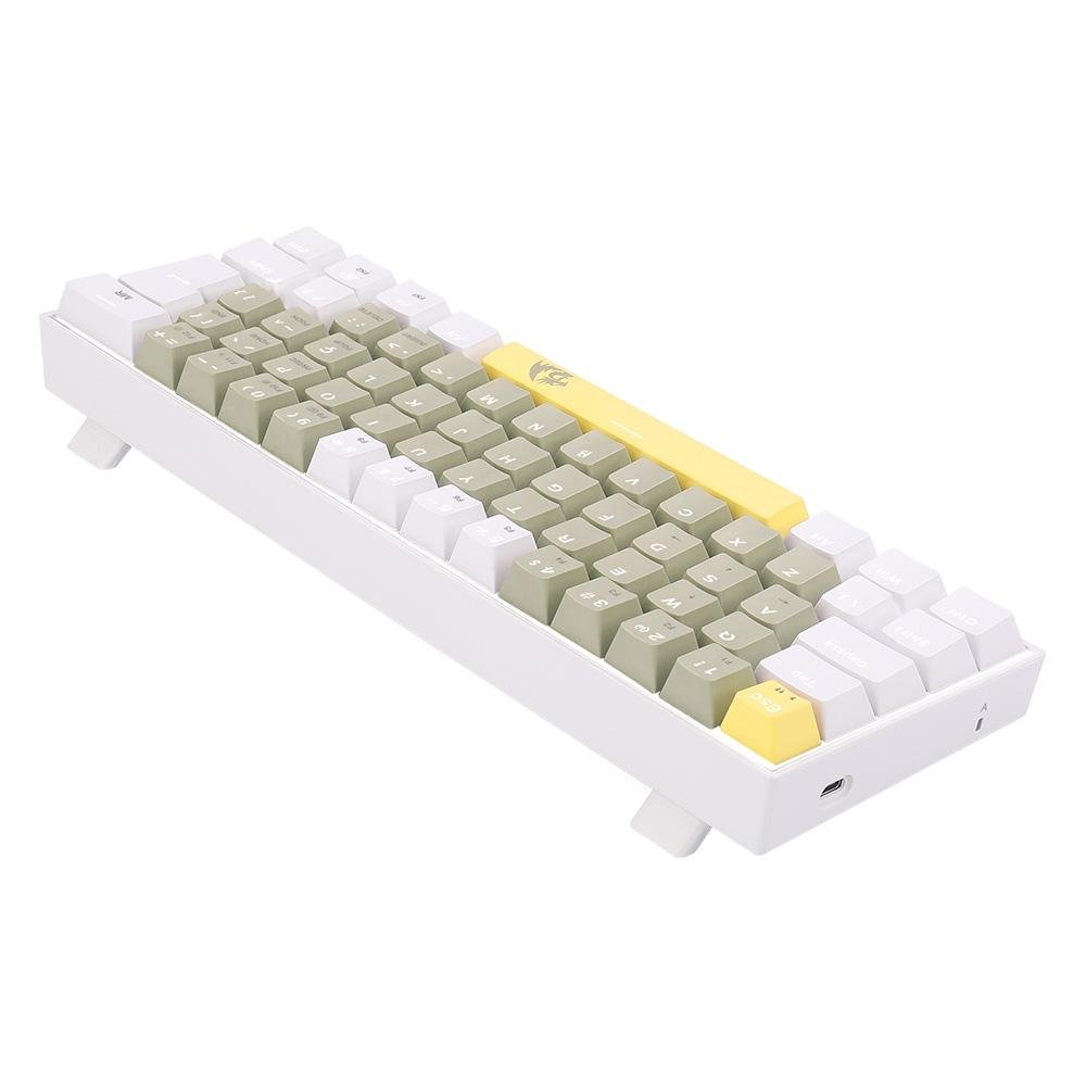 Teclado Gamer Redragon Lakshmi, Switch Brown, Layout 60%, ABNT2, Branco - K606-YL&GY&WT (PT-BROWN) Teclado Gamer Redragon Lakshmi, Switch Brown, Layout 60%, ABNT2, Branco - K606-YL&GY&WT (PT-BROWN)