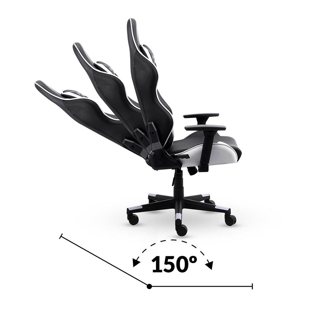 Cadeira Gamer XT Racer Viking Series, Até 120Kg, Com Almofadas, Reclinável, Descanso de Braço 3D, Preto e Branco - XTR-021 Cadeira Gamer XT Racer Viking Series, Até 120Kg, Com Almofadas, Reclinável, Descanso de Braço 3D, Preto e Branco - XTR-021