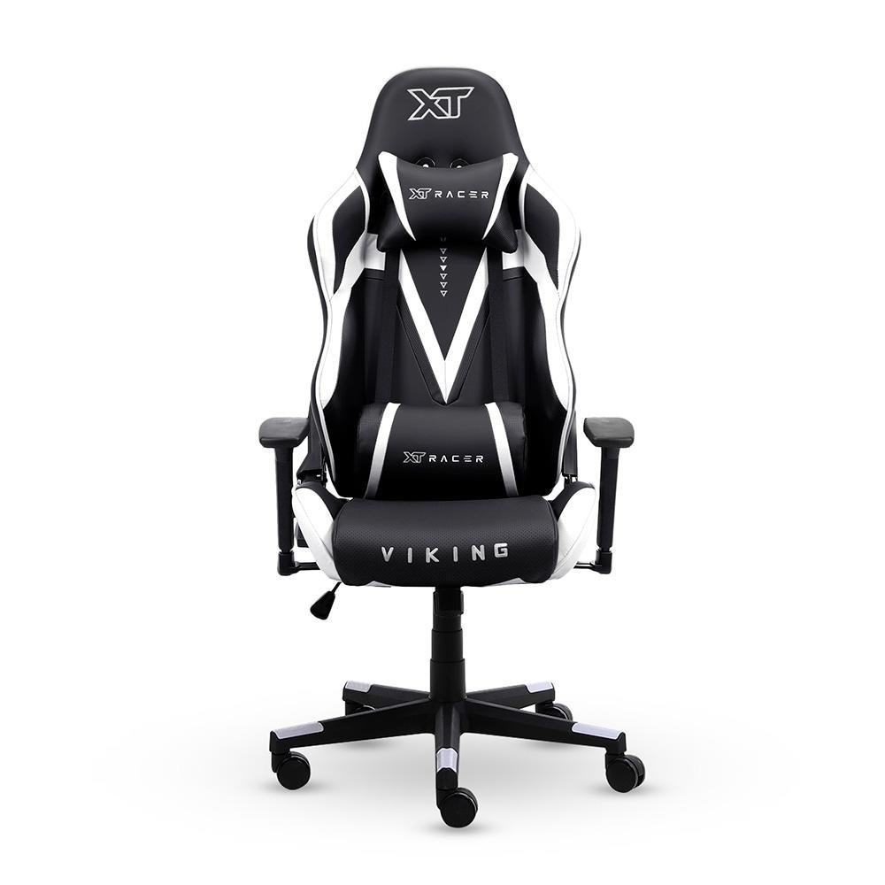 Cadeira Gamer XT Racer Viking Series, Até 120Kg, Com Almofadas, Reclinável, Descanso de Braço 3D, Preto e Branco - XTR-021 Cadeira Gamer XT Racer Viking Series, Até 120Kg, Com Almofadas, Reclinável, Descanso de Braço 3D, Preto e Branco - XTR-021