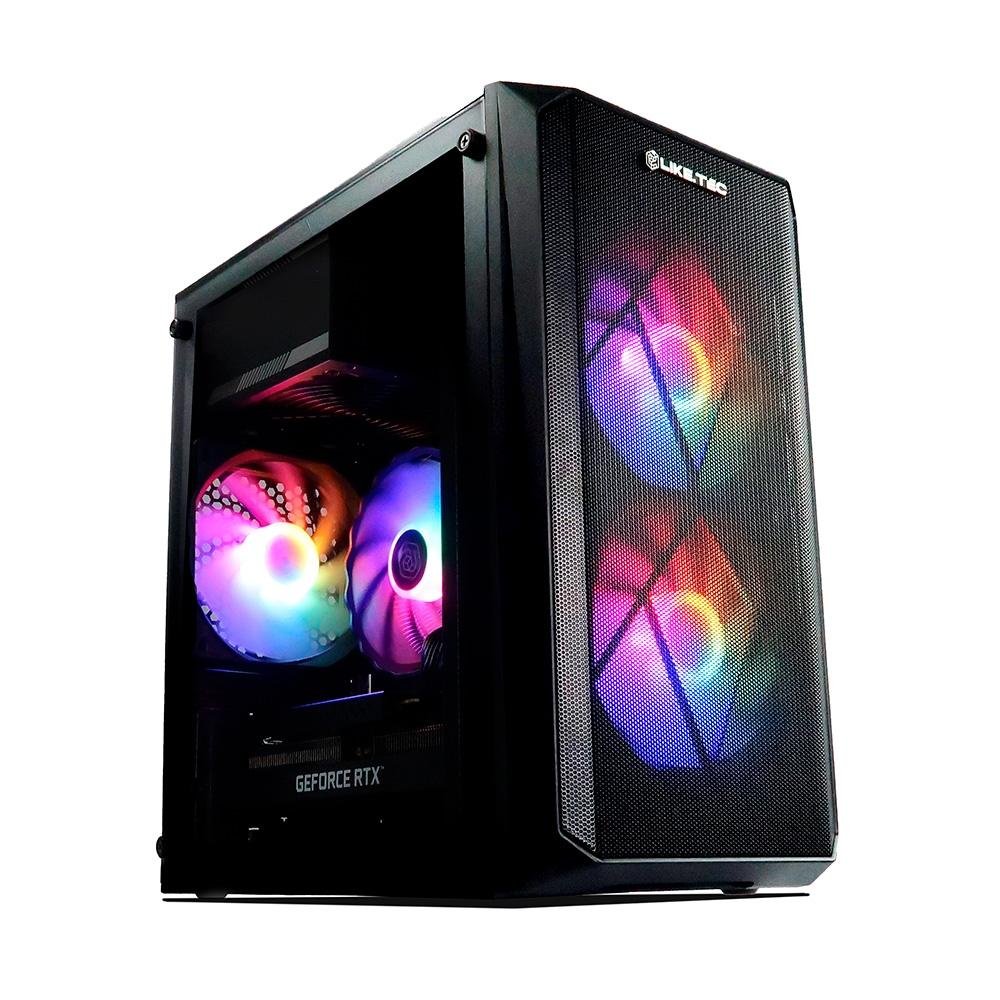 Gabinete Gamer Liketec Cycle, Mid Tower, RGB, M-ATX e MINI-ITX, Lateral em Acrílico, 3x Cooler Fan RGB, Preto - GL-CYCLE-2 Gabinete Gamer Liketec Cycle, Mid Tower, RGB, M-ATX e MINI-ITX, Lateral em Acrílico, 3x Cooler Fan RGB, Preto - GL-CYCLE-2