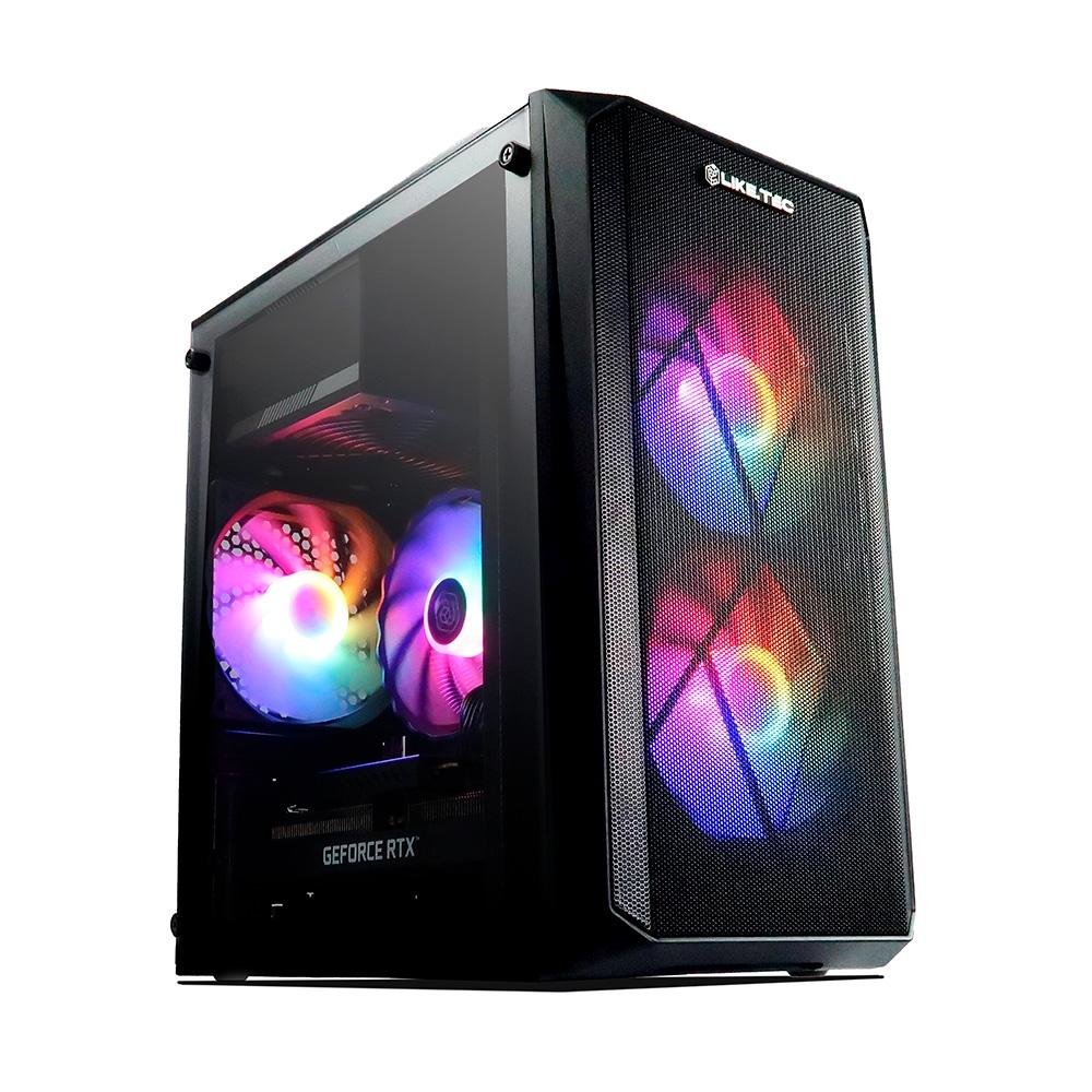 Gabinete Gamer Liketec Cycle, Mid Tower, RGB, M-ATX e MINI-ITX, Lateral em Acrílico, 3x Cooler Fan RGB, Preto - GL-CYCLE-2 Gabinete Gamer Liketec Cycle, Mid Tower, RGB, M-ATX e MINI-ITX, Lateral em Acrílico, 3x Cooler Fan RGB, Preto - GL-CYCLE-2