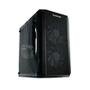 Gabinete Gamer Liketec Cycle, Mid Tower, RGB, M-ATX e MINI-ITX, Lateral em Acrílico, 3x Cooler Fan RGB, Preto - GL-CYCLE-2